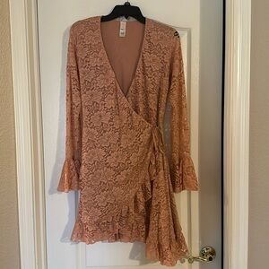 We are HAH Lace Wrap Dress